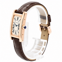 Cartier Tank Americaine Small Size W2607456 18K Rose Gold Watch